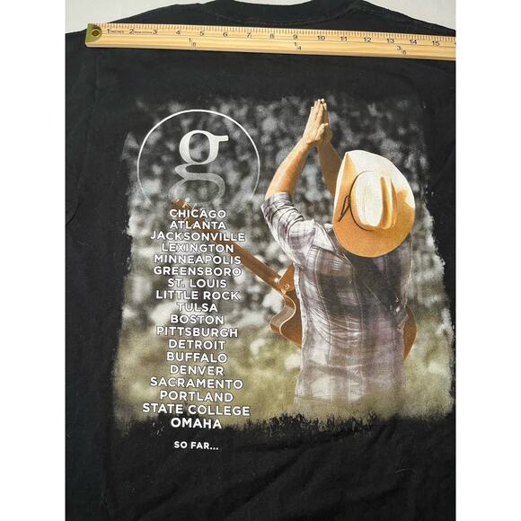 Hanes Mens Black Garth Brooks World Tour 2014-15 Concert T-Shirt Size Small - Picture 7 of 7